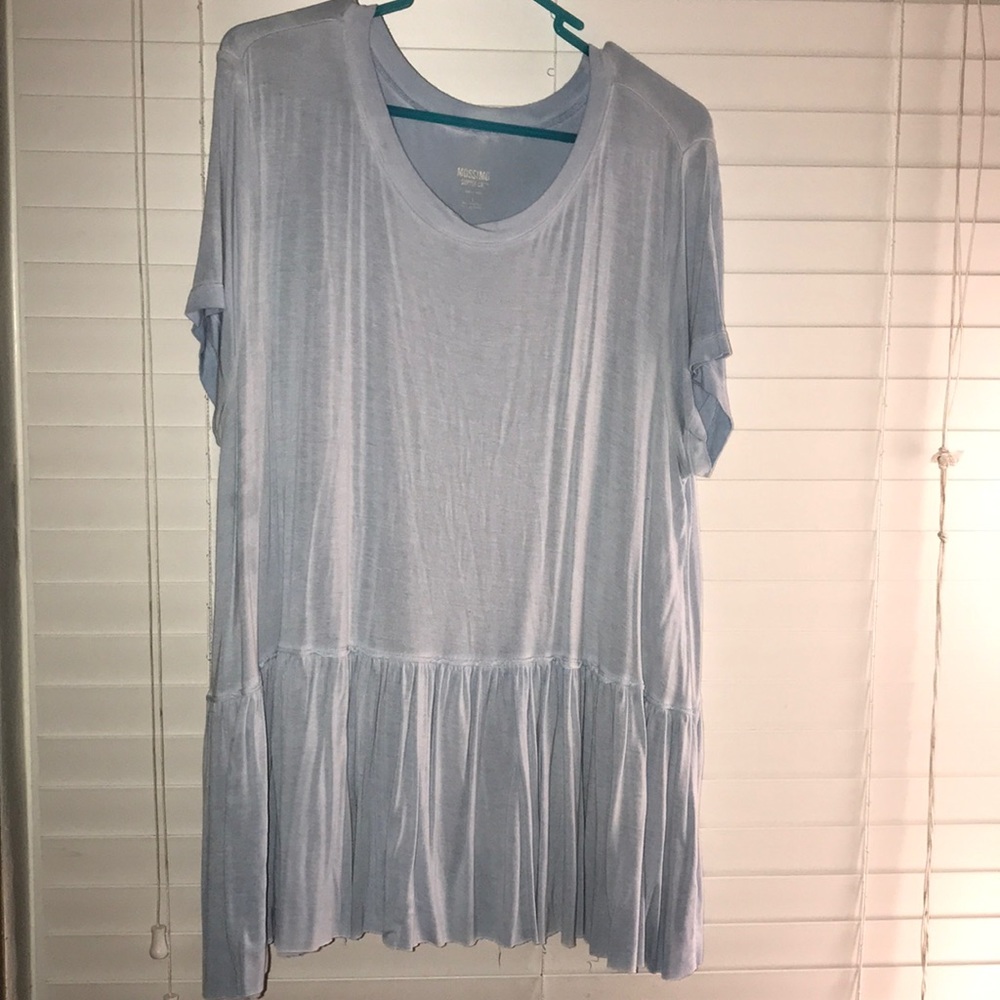 oversized blue shirt